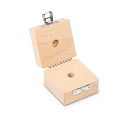 Caja de madera para pesas de calibración 10g