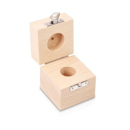 Caja de madera para pesas de calibración 100g