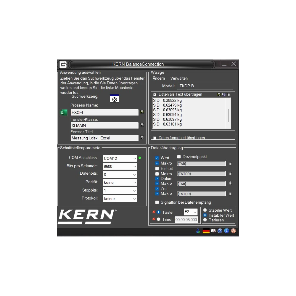 KERN SCD-4.0-DL Logiciel BalanceConnection