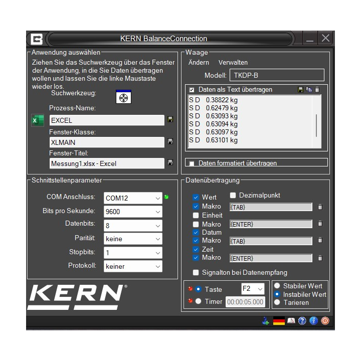 KERN SCD-4.0-DL Software BalanceConnection