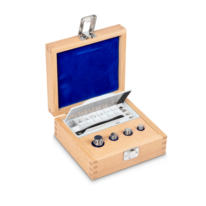Set of calibration weights KERN OIML Class E1, 1 mg - 50 g, wooden case