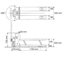 Transpaleta báscula KERN VHB 2T1