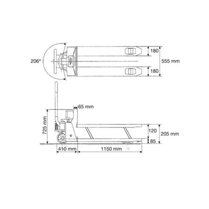 Transpaleta báscula KERN VHB 2T1