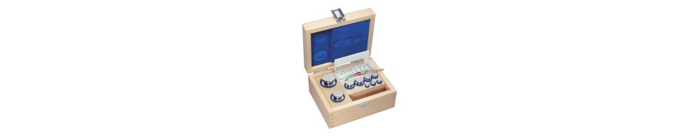 Jeux de poids d'étalonnage en etui