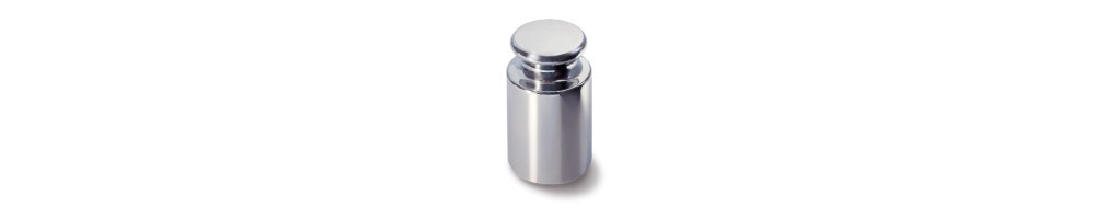 Single test weight, cylindrical, finely turned brass