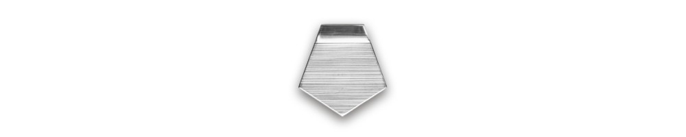 Poids milligrammes, feuille polygonale plate, aluminium, argent allemand