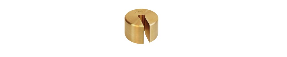 Slotted weights, finely turned brass