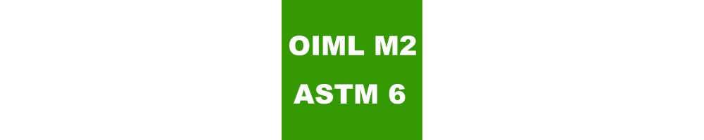 Sets of weights OIML M2 class in wooden and aluminium cases