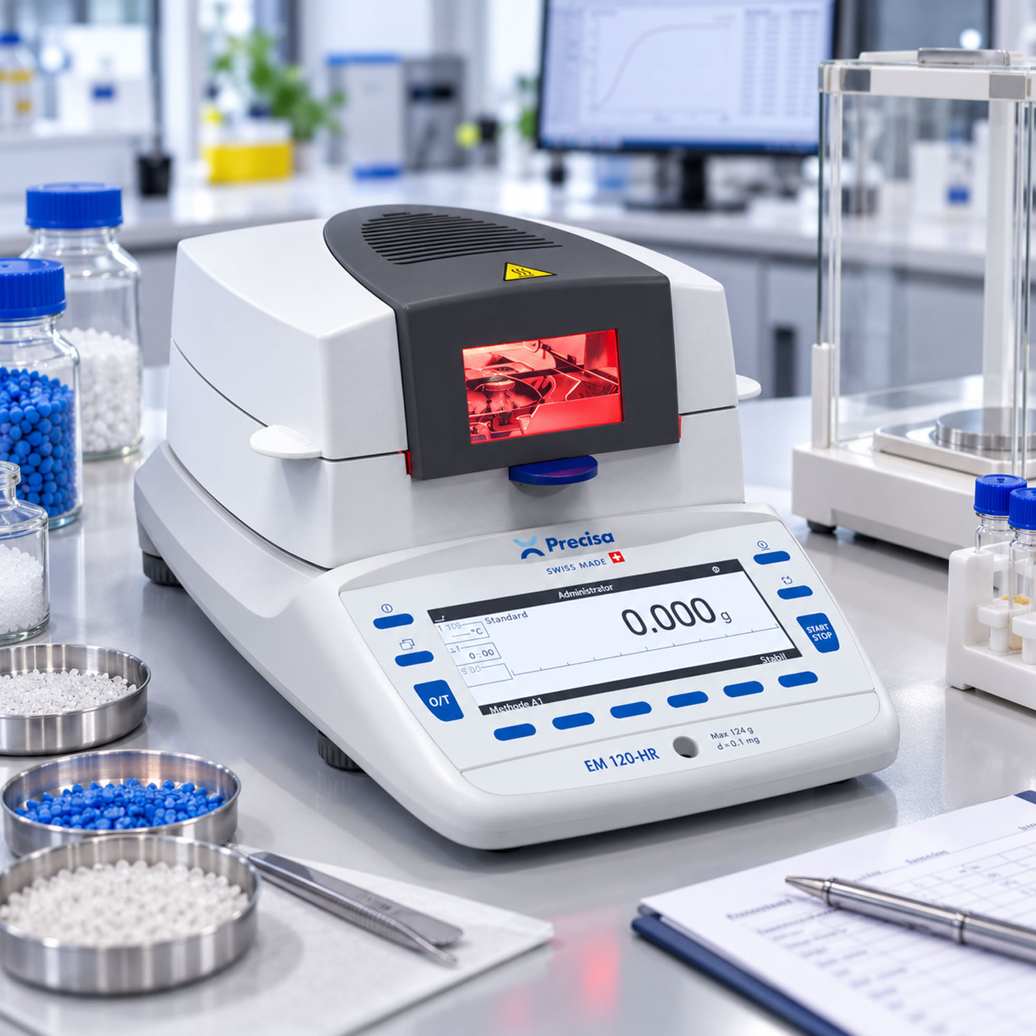 Precisa EM 120-HR Moisture Analyzer – Swiss-Made High-Precision Precisa EM 120-HR Moisture Analyzer – Swiss-Made High-Precision